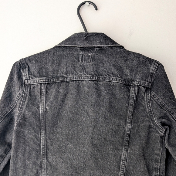Gap 1969 Women's Black Jeans Jacket With Sides And Sleeves Zips ~ Size Small - Picture 9 of 12